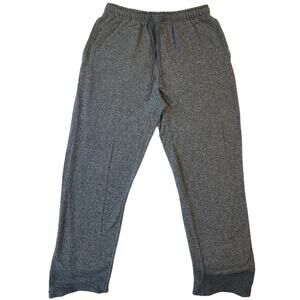 Eddie Bauer Men Sleepwear S Gray Pajama Pants 28" Inseam Cotton Blend Drawstring